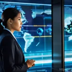 무역 전문가로서의 경력 관리 방법 - **Prompt 1: The Visionary Leader in Global Trade**
    "A highly detailed, realistic image of a conf...